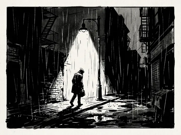 Indie Black-and-White — Comic Panels template