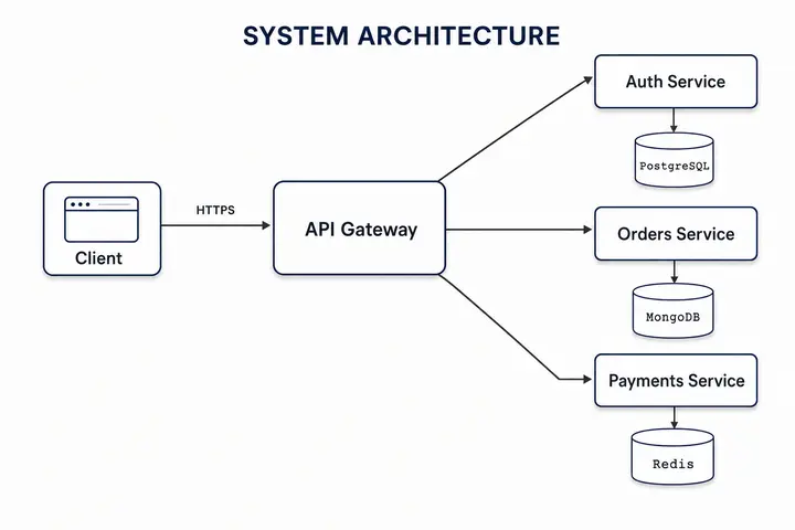 System / Microservices — Architecture Diagrams template