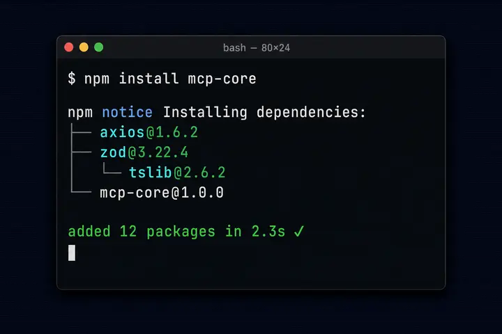 Terminal Cast Frame — Developer Tools template