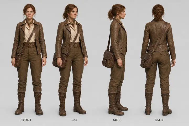 Character Turnaround Sheet — Character References template