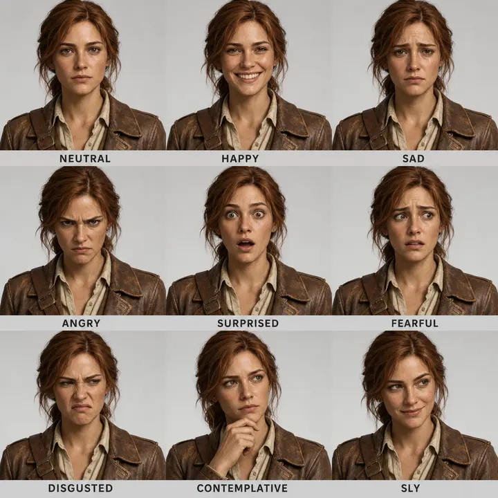 Expression Sheet — Character References template