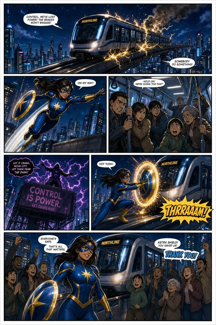 Full Comic Book Page — Living Panels Comics template